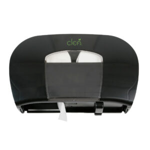 Cleá Mini Dual Roll Tissue Dispenser, Black