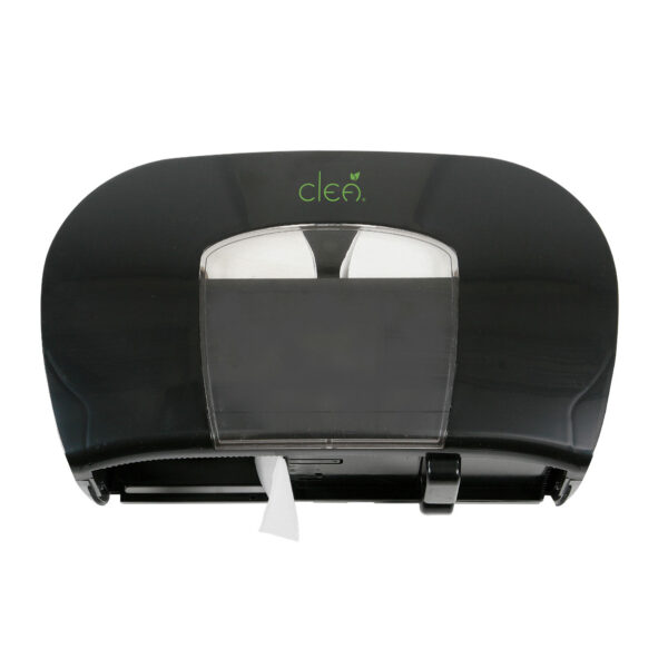 Cleá Mini Dual Roll Tissue Dispenser, Black