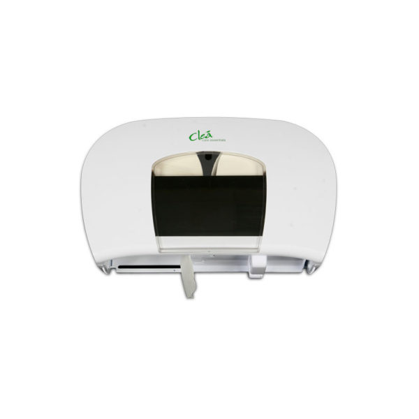 Cleá Mini Dual Roll Tissue Dispenser, White