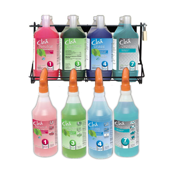 Cleá Four Bottle Locking Wire Basket